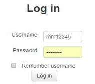 Moodle Login Form