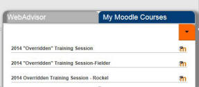 My Moodle Courses tab